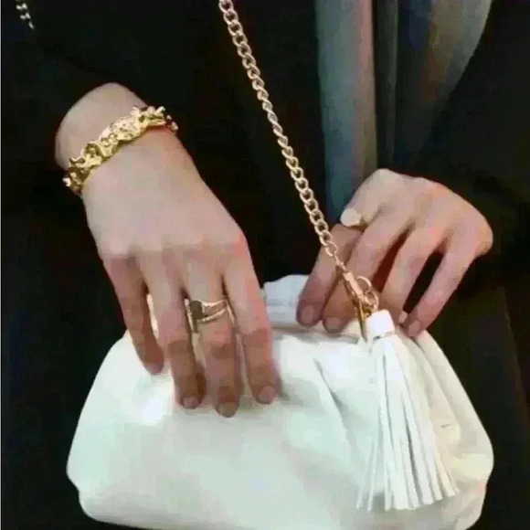 Understated Leather Bags | Clutch | Color: White | Crossbody bag | New - Picture 4 of 6
